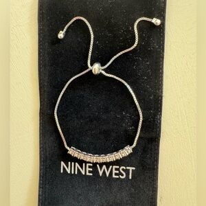 Nine West Adjustable Silver Bracelet Viola, OS 🦋